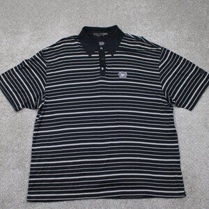 Nike Tiger Woods Polo Shirt Mens XL‎ Gray/Black S/S Pullover Medinah CC Logo
